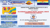 6th Subharti and Unmukt Bharat National Debate Competition-2021 (VIRTUAL) National Debate Competition Poster